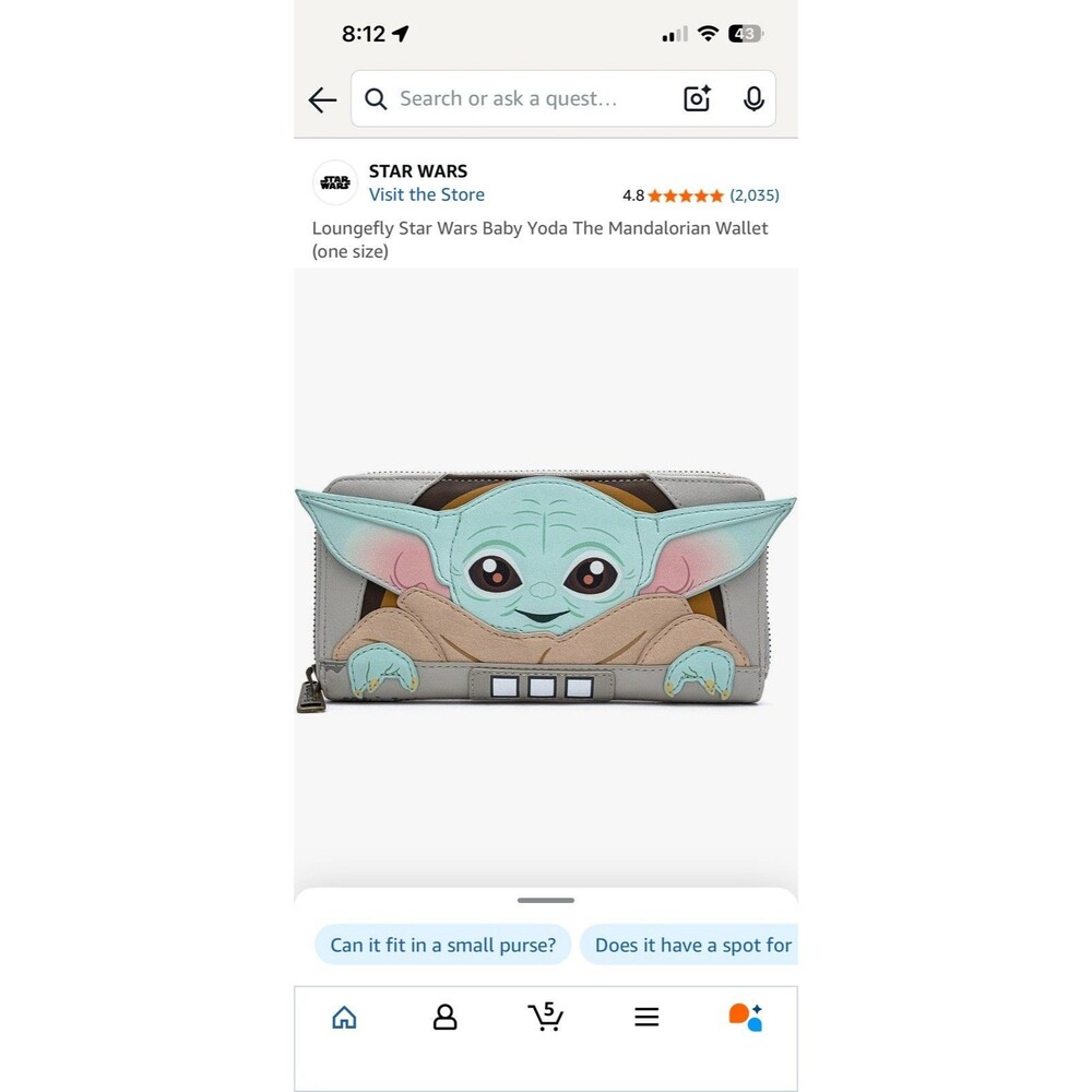 New Loungefly Star Wars Baby Yoda The Mandalorian Wallet